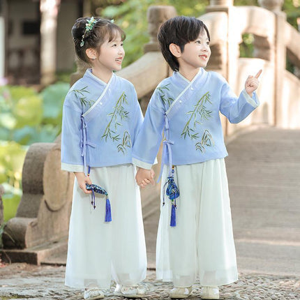 Hanfu Spring Autumn Costume Set for Boys and Girls Chinese Traditional Outfit