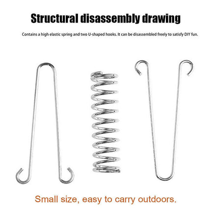 1-15PCS Outdoor Camping Tent Spring Wind Rope Buckle Fix Hook Buckles Silver Red