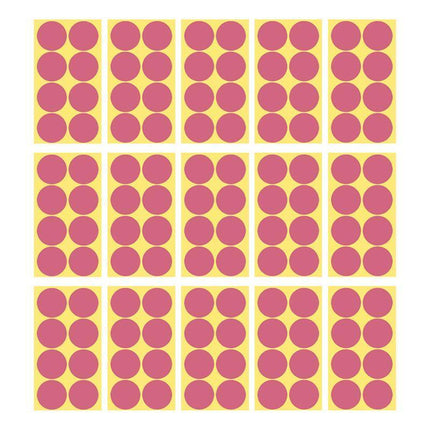 8/13/25/50mm Colour Sticker Dots Adhesive Round Labels Circular Scrapbooking Pink - Aimall