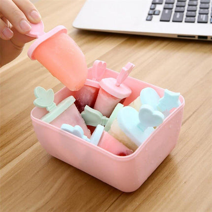 6/8 Cells Mould Maker Ice Cream Pop Reusable Icy Pole Frozen Square Molds Block