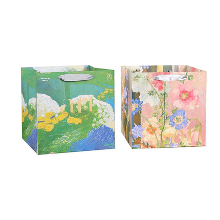 10pcs Floral Oil Painting Tote Bags Gift Packaging for Chinese Valentine's Day