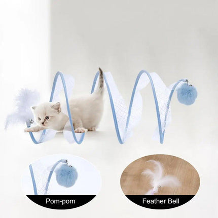 Cat Toy Bundle Tunnel Teaser Stick Feather Mouse Balls Kitten Play Supplies