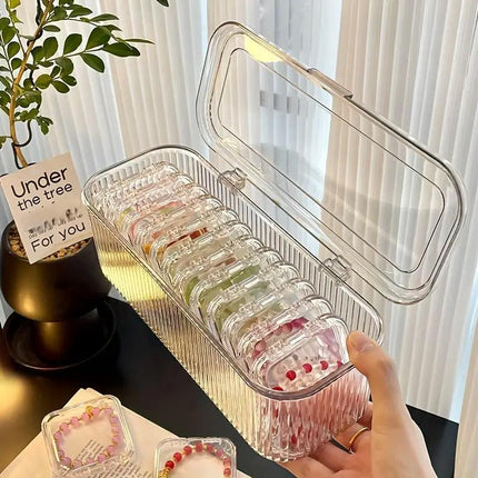 15pcs Transparent Storage Box Jewelry Organizer Bracelet Necklace Anti-Oxidation