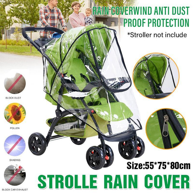 New Universal Rain Cover for Pushchair Stroller Baby Buggy Weather Shield Pram - Aimall
