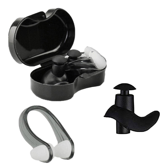 Waterproof Silicone Swimming Earplug Set Soundproof Earplugs with Nose Clip