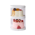 10pcs Transparent Round Cupcake Boxes Birthday Party Dessert Packaging Container