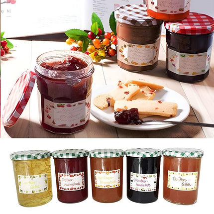 500 Sheets Self Adhesive Food Freezer Jam Labels for Kitchen Jars and Bottles - Sticker Labels