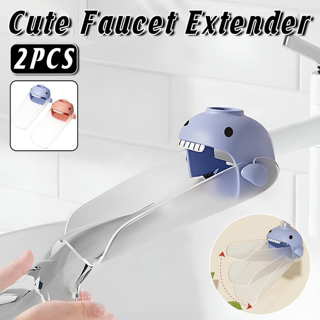 2PCS Cartoon Animal Faucet Extender Bathroom Sink Tap Water Splash Guard Device