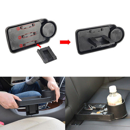 Car Storage Box Clip In Cup Holder Multifunctional Vehicle Seat Side Organizer