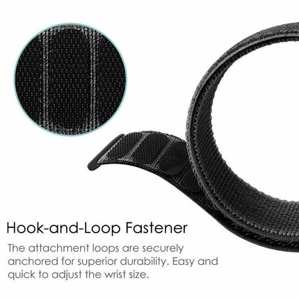 20mm Nylon Braided Sport Loop Velcro Watch Band Strap Compatible Replacement