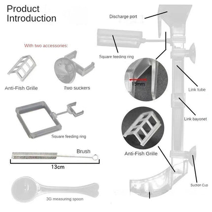 Aquarium Feeding Tube Multifunctional Fish Tank Floating Feeding Ring Shrimp Feeder - Aimall