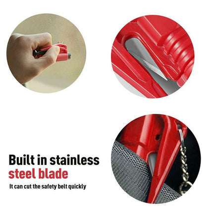 3PCS Car Window Glass Breaker Emergency Escape Safety Seat Belt Cutter Key Ring - Aimall