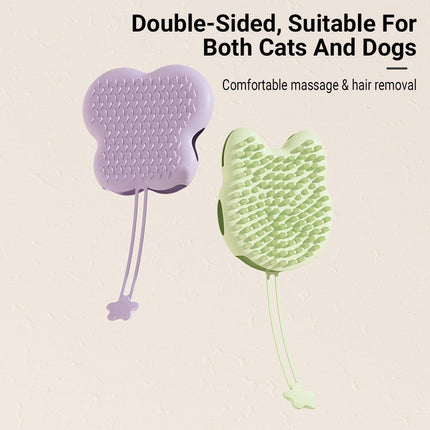 Double Hand Cat Bath Gloves Hair Removal Comb Grooming Floating Hair