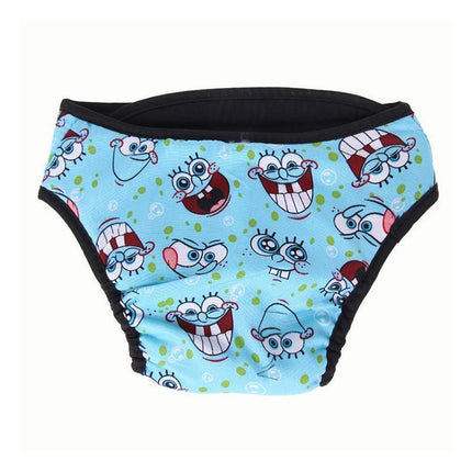 Washable Female Pet Dog Cat Nappy Diaper Physiological Pants Panties Underwear Blue - Aimall