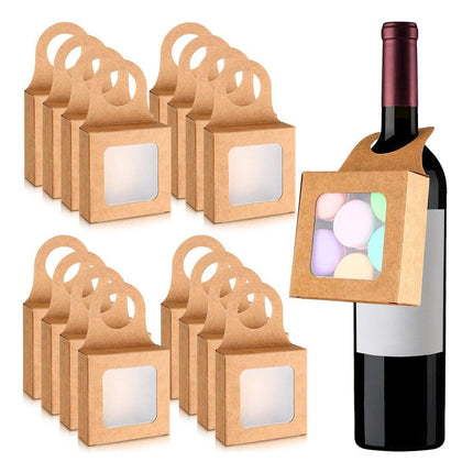 50PCS Window Hook Gift Boxes Kraft Paper Packaging Party Favors Display