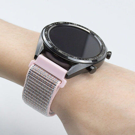 20mm Nylon Braided Sport Loop Velcro Watch Band Strap Compatible Replacement