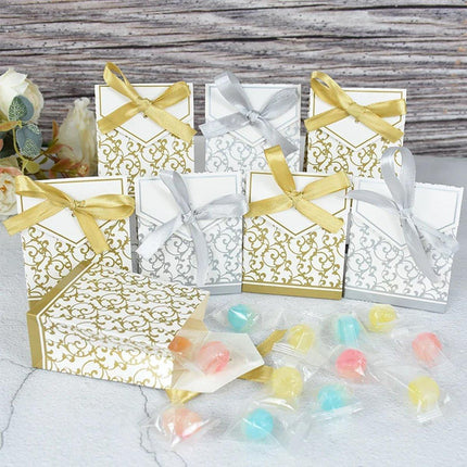 100pcs European Wedding Candy Boxes Dream Paper Box Favour Treat Packaging