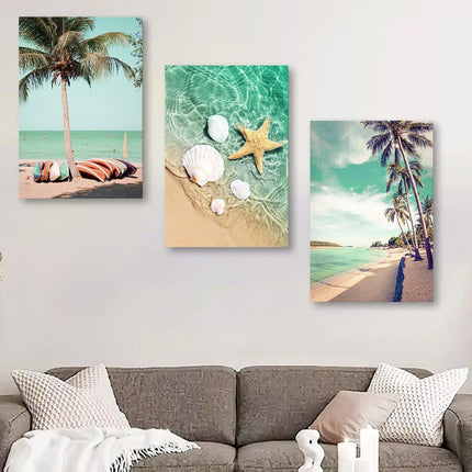 Living Room Wall Art Decorative Painting Beach Seaside Travelling Landscape