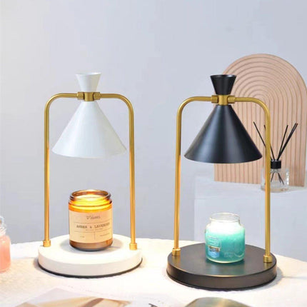 Retro Aromatherapy Table Lamp Dimmable Metal Scented Wax Lamp for Bedroom