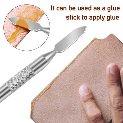 Dual Head Leather Edge Oil Dye Paint Pen Applicator Paint Roller DIY Leather - Aimall