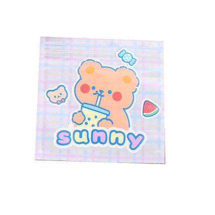 100pcs Cute Cartoon Ziplock Bags for Snacks Candy Cookies Plastic Storage Bags