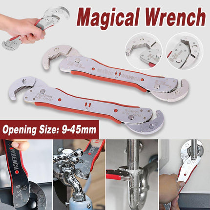 9-45mm Adjustable Wrench Wrench Multifunction Tool Quick Grip Universal Spanner - Aimall