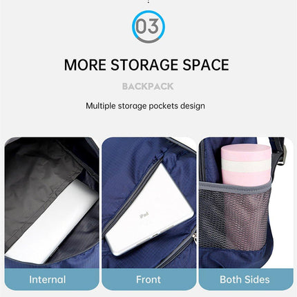 Waterproof Folding Backpack Lightweight Outdoor Leisure Bag Large Capacity