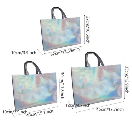 25pcs Laser Color Changing Tote Bags Shopping Gift Bags for Parties and Events