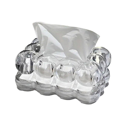 High-end Transparent Tissue Box Living Room Coffee Table Decorative Tissue Box