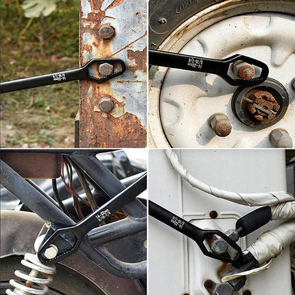 Universal Plum Screw Nuts Wrench 8-22mm Double Head Ratchet Spanner Repair Tools - Aimall
