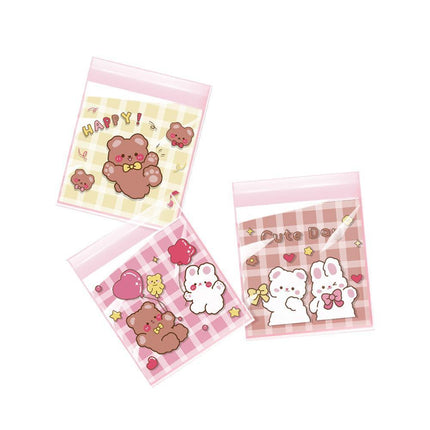 500 Pack Self Adhesive Cookie Packaging Bags Vibrant Designs OPP Material