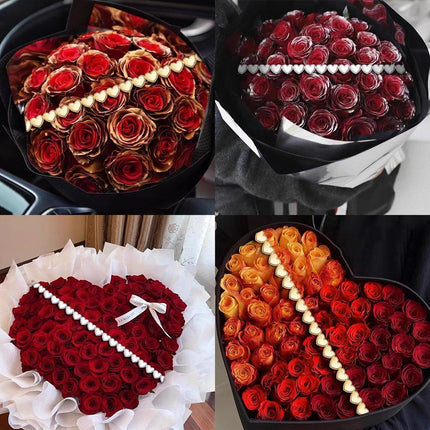 Love Ribbon Flower Packaging Floriculture Cake Baking Gift Wedding Supplies