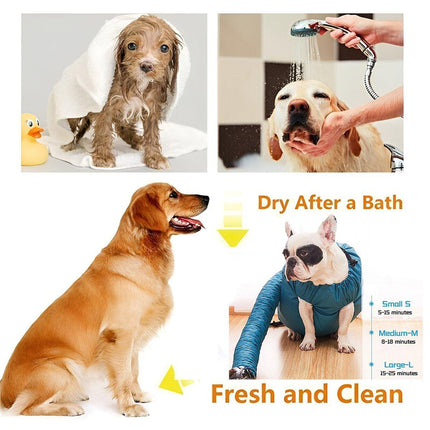 Pet Dog Cat Grooming Blower Hair Dryer Drying Bag Dry Cleaning Bathing Folding - Aimall