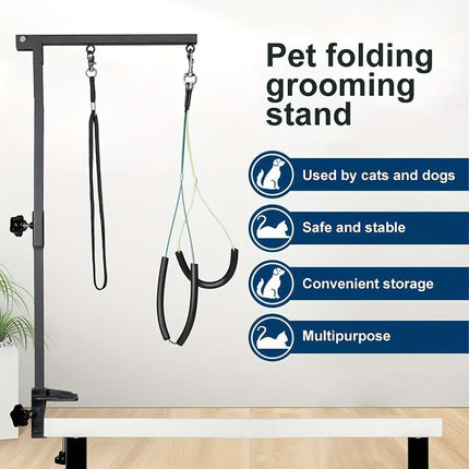 Adjustable Pet Grooming Arm with Clamp for Dog Cat Bath Table Bracket Clamp - Aimall