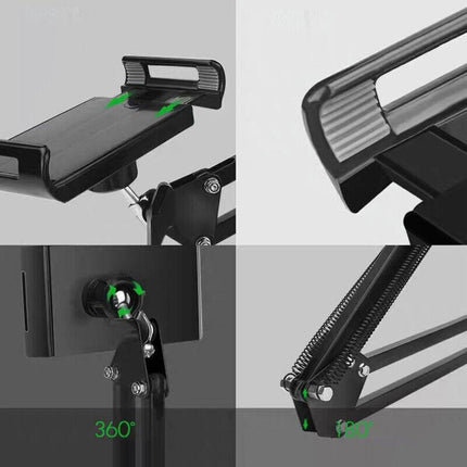 Hands Free Floor Stand Adjustable Bed Clip Holder For Tablet iPad iPhone Switch - Aimall