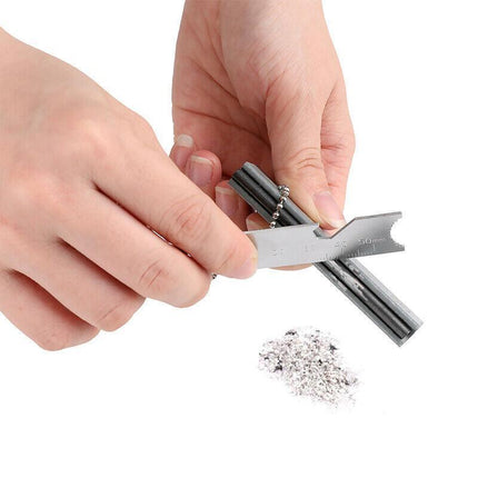 Magnesium Block & Flint Military Fire Starter Striker Firestarter Army Survival - Aimall