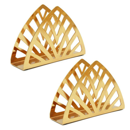 2 Nordic Hollow Napkin Holder Stainless Steel Tissue Dispenser Organiser Kitchen