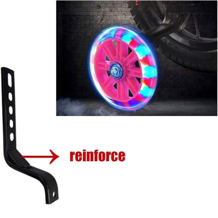 12-20 Inch Kids Bike Training Wheels Silent Flashing PVC Stabilizer Auxiliary