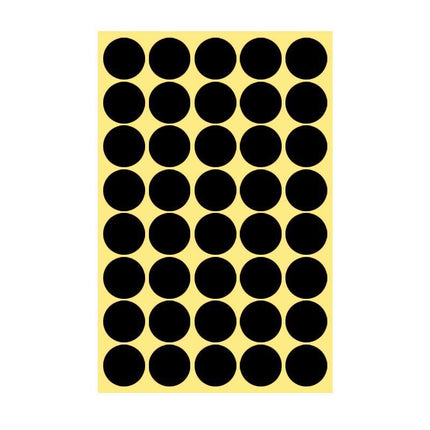8/13/25/50mm Colour Sticker Dots Adhesive Round Labels Circular Scrapbooking Black - Aimall