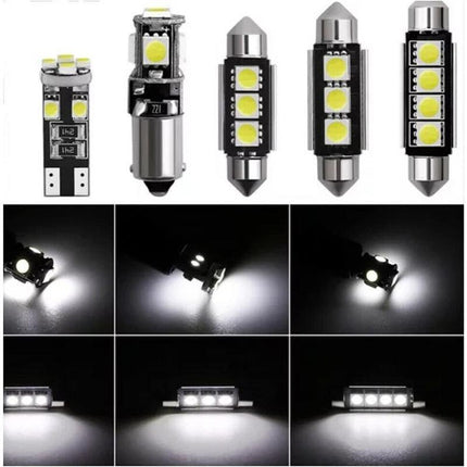 23x Car 12v Led Festoon Interior White Light Bulb 5050 5smd Auto Dome Globe DF - Aimall