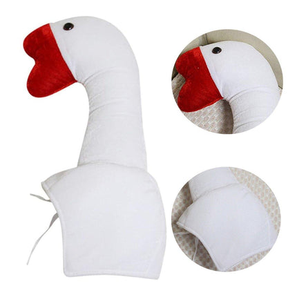 Funny Big White Goose Headgear Costume Hat Quirky Party Props Animal Cosplay
