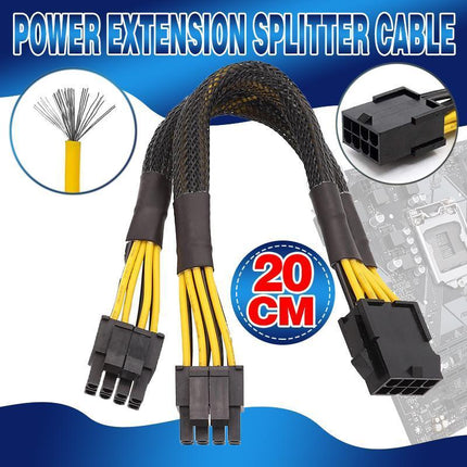 8Pin ATX 12v CPU EPS Power Extension Splitter Cable Adapter Motherboard copper - Aimall