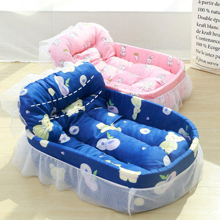 Cat Kennel Universal Cat Sleeping Nest Princess Style Lace Pet Special Kitten Cyber Red Mat
