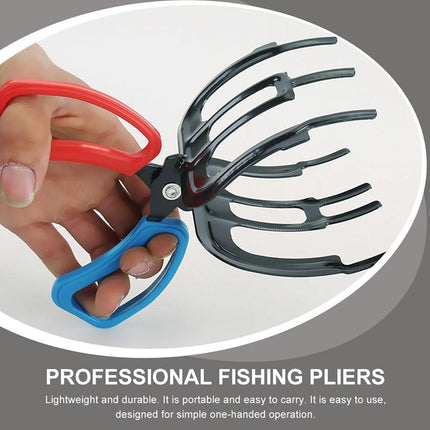 2pcs Fish Clamp Control Pliers Triple Teeth Fish Grabber Fishing Accessories