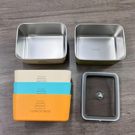 4pcs Sealed Crisper Food Storage Container Set Bento Box Refrigerator Organizer