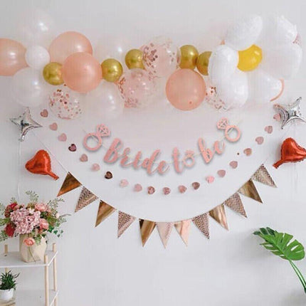 Bride To Be Rose Gold Banner Diamond Wedding Bridal Shower Hens Party Decoration - Aimall