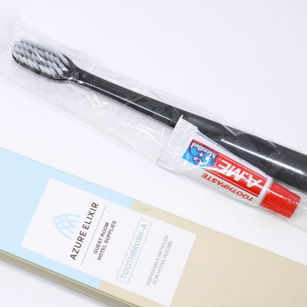 Star Hotel Toiletries Toothbrush and Toothpaste Set for Guesthouse Travel Use