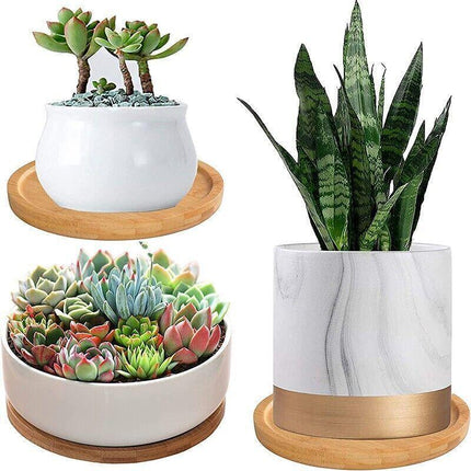 4x Round Bamboo Wooden Coaster Tea Coffee Drink Holders Pallet Beverage Mat Pad - Aimall