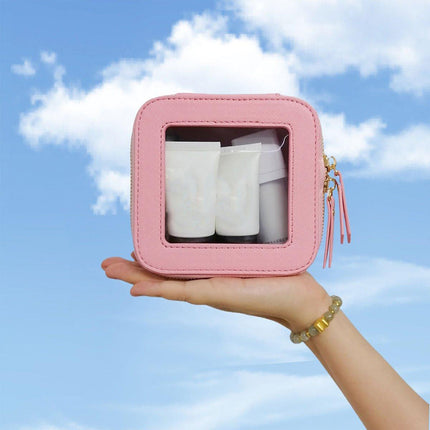 Clear Waterproof Travel Makeup Bag Portable Cosmetic Toiletry Organizer Box