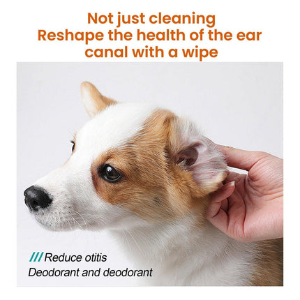 Pet Ear Wipes Gentle Cleaning Deodorizing Mite Removal Ear Wax Care Products